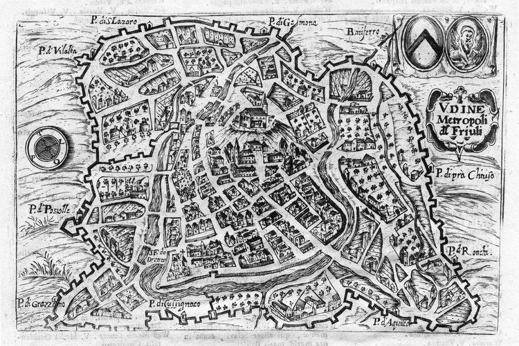 A. Lasor a Varea, Pianta prospettica di Udine, 1713, Udine, coll. privata
