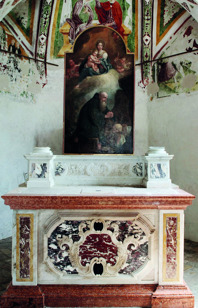 Pala di Sant'Antonio abate, seconda metà del sec. XVIII