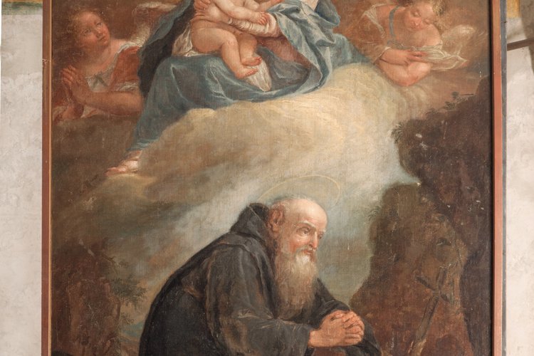Pala di Sant'Antonio abate, seconda metà del sec. XVIII