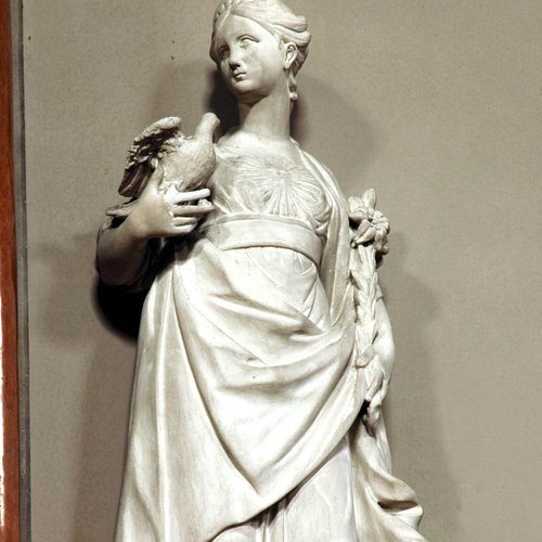 Chiesa della Beata Vergine del Carmine, statue delle quattordici Virtù, la Purezza, Giovanni e Francesco Bonazza