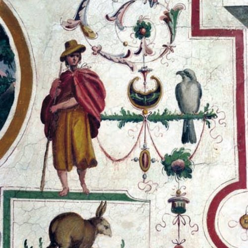 Giovanni da Udine, affreschi nella volta della Sala Azzurra, sec. XVI, particolari