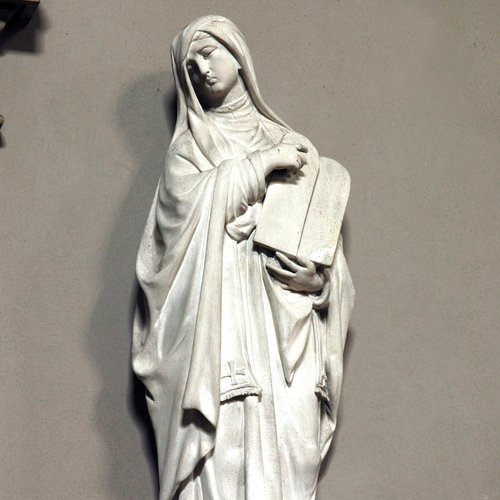 Chiesa della Beata Vergine del Carmine, statue delle quattordici Virtù, la Religione, Giovanni e Francesco Bonazza