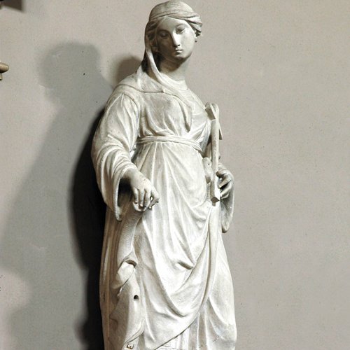 Chiesa della Beata Vergine del Carmine, statue delle quattordici Virtù, l'Obbedienza, Giovanni e Francesco Bonazza