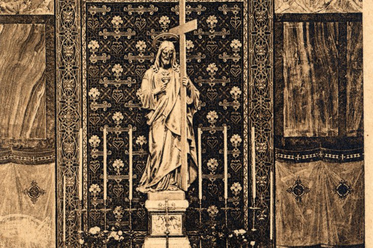 Bottega valgardenese (su disegno di Domenico Rupolo), Altare del Sacro Cuore a ricordo dei Pordenonesi morti per la Patria, 1923