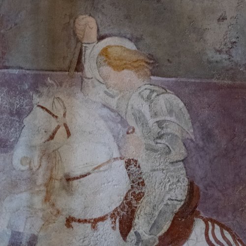 Arco trionfale, registro inferiore, San Michele Arcangelo, chiesa di Sant'Andrea Apostolo, Gris