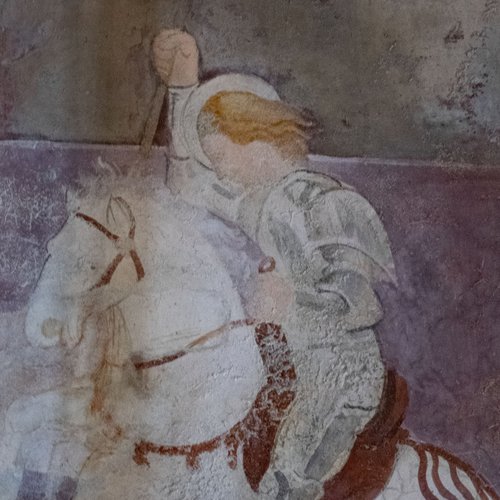 Arco trionfale, registro inferiore, San Michele Arcangelo, chiesa di Sant'Andrea Apostolo, Gris