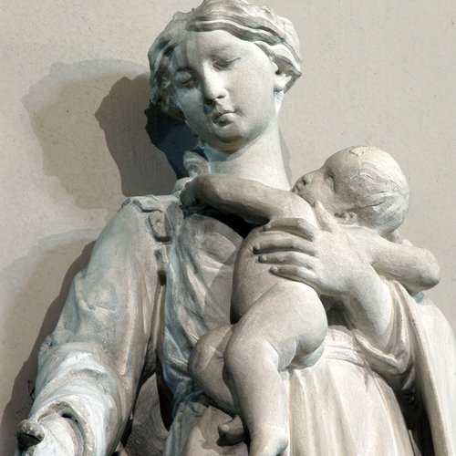 Chiesa della Beata Vergine del Carmine, statue delle quattordici Virtù, Giovanni e Francesco Bonazza