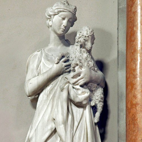 Chiesa della Beata Vergine del Carmine, statue delle quattordici Virtù, Giovanni e Francesco Bonazza