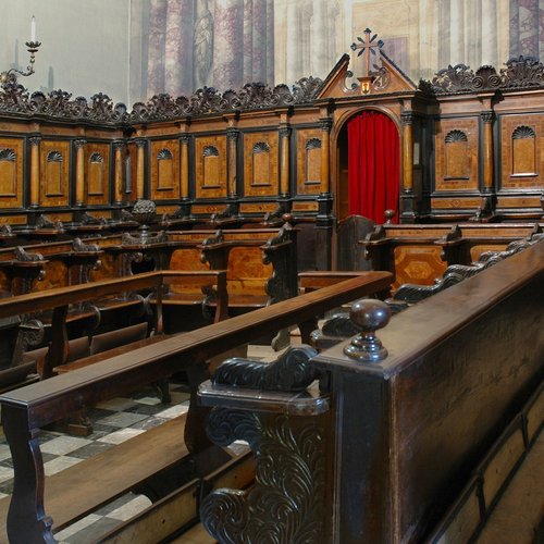 Chiesa della Beata Vergine del Carmine, coro ligneo, sec. XVIII