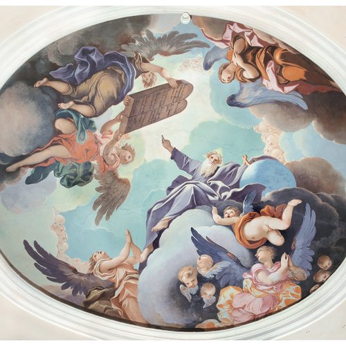 Ludovico Dorigny, Il divino Legislatore in una gloria di angeli, 1709