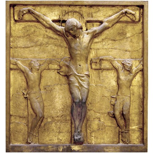 G. Castiglioni, Via Crucis, bronzo dorato, 1937