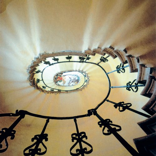 Veduta della scala lumacata con l’affresco del Dorigny, 1709