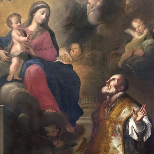 A. Balestra, La Vergine che appare a San Filippo Neri, seconda metà sec. XVII, olio su tela