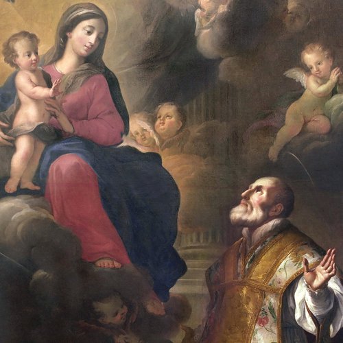 A. Balestra, La Vergine che appare a San Filippo Neri, seconda metà sec. XVII, olio su tela
