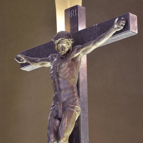 A. Mistruzzi, altare del Tempio Ossario di Udine, Crocifisso bronzeo, 1937 - 1940