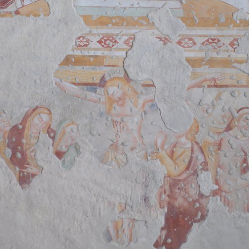 Chiesa di San Martino, Affreschi con Crocifissione, sec XIV, Terzo d’Aquileia