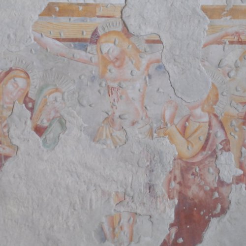 Chiesa di San Martino, Affreschi con Crocifissione, sec XIV, Terzo d’Aquileia