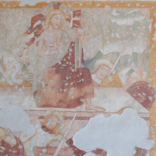 Chiesa di San Martino, Affreschi con Resurrezione e Discesa agli inferi, sec XIV, Terzo d’Aquileia