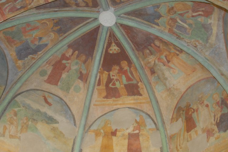 Chiesa di San Martino, Affreschi dell'arco absidale, Terzo d’Aquileia