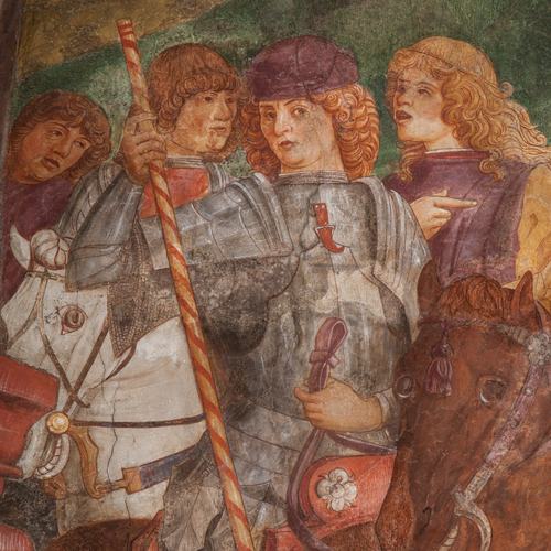 Chiesa di San Leonardo, Gianfrancesco da Tolmezzo, Crocifissione, particolare, 1496, Provesano
