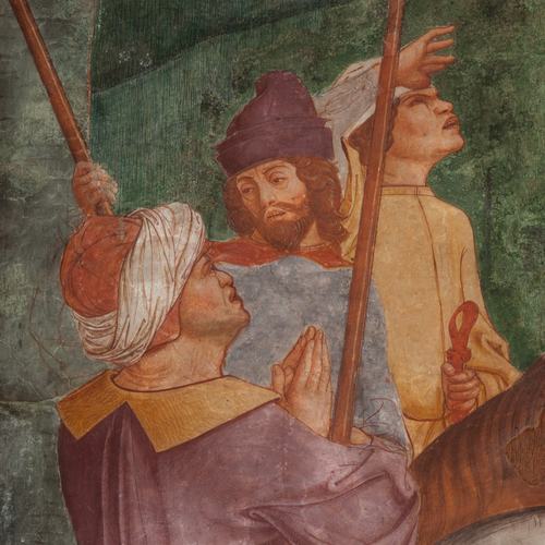 Chiesa di San Leonardo, Gianfrancesco da Tolmezzo, Crocifissione, particolare, 1496, Provesano