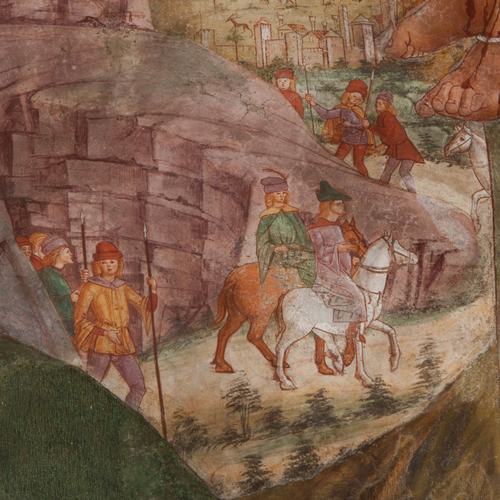 Chiesa di San Leonardo, Gianfrancesco da Tolmezzo, Crocifissione, particolare, 1496, Provesano