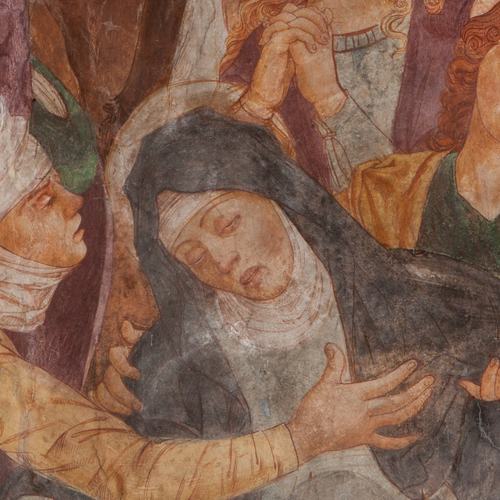 Chiesa di San Leonardo, Gianfrancesco da Tolmezzo, Crocifissione, particolare, 1496, Provesano