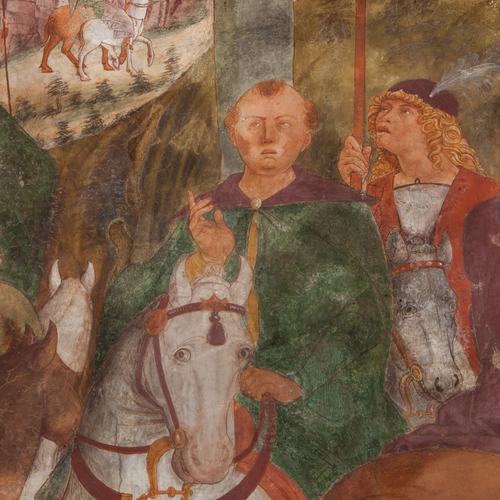 Chiesa di San Leonardo, Gianfrancesco da Tolmezzo, Crocifissione, particolare, 1496, Provesano