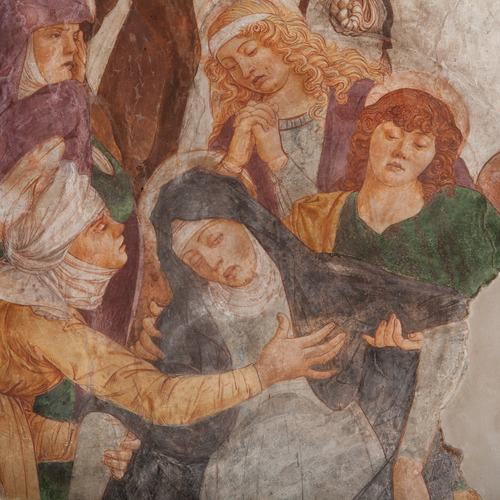 Chiesa di San Leonardo, Gianfrancesco da Tolmezzo, Crocifissione, particolare, 1496, Provesano