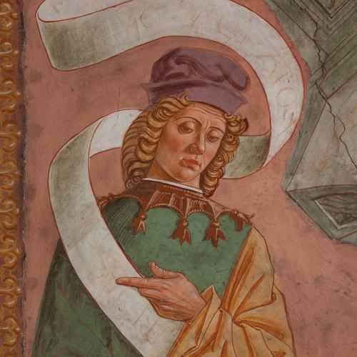 Chiesa di San Leonardo, Gianfrancesco da Tolmezzo, affreschi della volta dell'abside, Profeti, 1496, Provesano