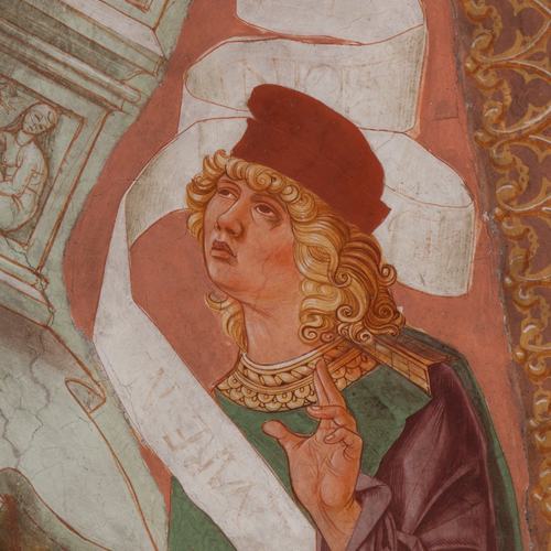 Chiesa di San Leonardo, Gianfrancesco da Tolmezzo, affreschi della volta dell'abside, Profeti, 1496, Provesano