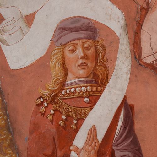 Chiesa di San Leonardo, Gianfrancesco da Tolmezzo, affreschi della volta dell'abside, Profeti, 1496, Provesano