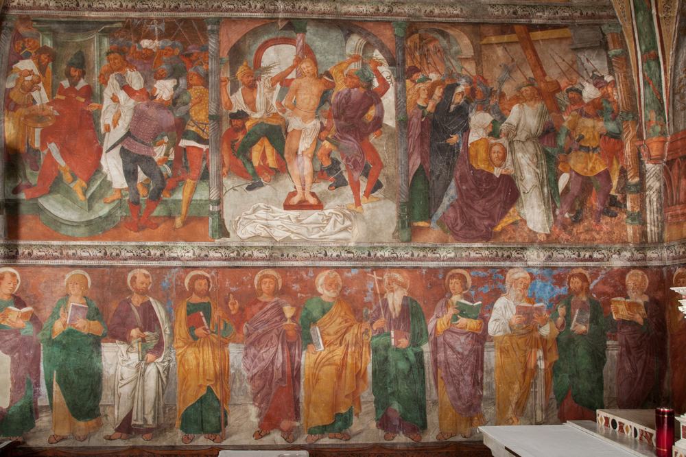 Chiesa di San Leonardo, Gianfrancesco da Tolmezzo, parete sinistra dell'abside, 1496, Provesano