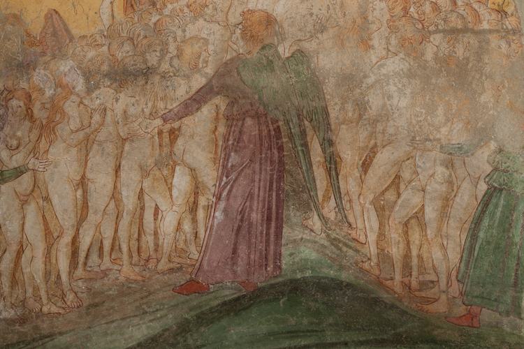 Chiesa di San Leonardo, Gianfrancesco da Tolmezzo, parete sinistra dell'abside, Giudizio Universale, 1496, Provesano