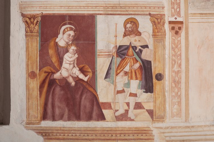 Pittore friulano, Madonna con Bambino e San Rocco