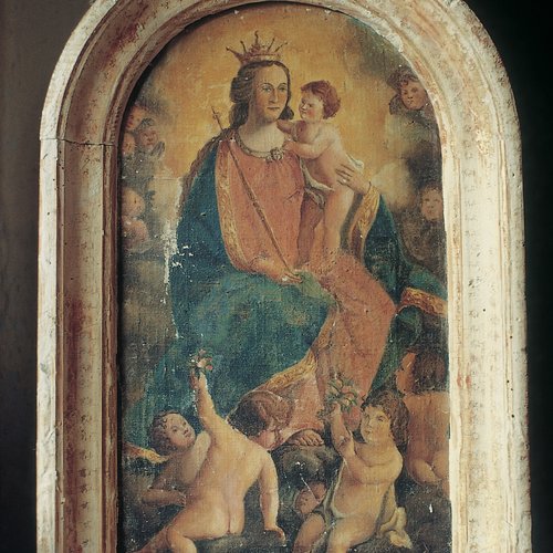 Oltris, Chiesa della SS. Trinità, F. da Manzano, Madonna con Bambino, 1825.