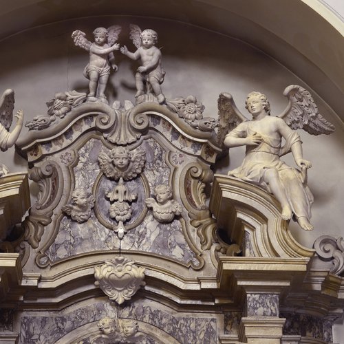 Giuseppe e Giovanni Mattiussi, Altare di San Valentino, XVIII sec, particolare, chiesa parrocchiale di San Pietro Apostolo, Azzano Decimo