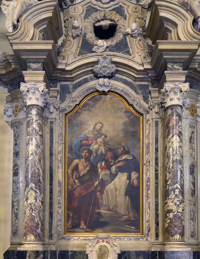 Giuseppe e Giovanni Mattiussi, Altare del Carmine, XVIII sec, chiesa parrocchiale di San Pietro Apostolo, Azzano Decimo
