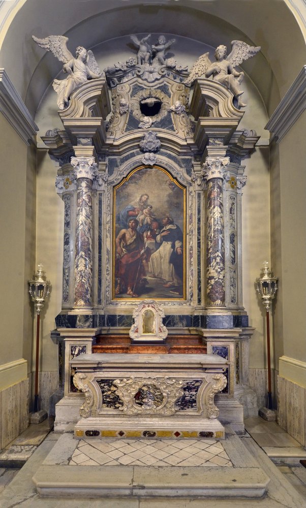 Giuseppe e Giovanni Mattiussi, Altare del Carmine, XVIII sec, chiesa parrocchiale di San Pietro Apostolo, Azzano Decimo