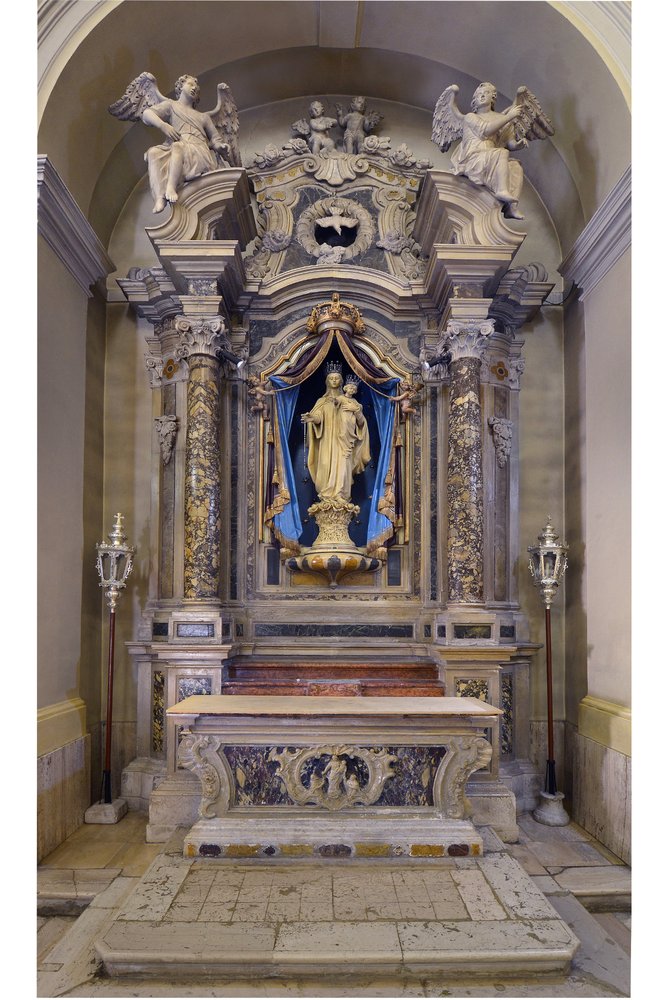 Giuseppe e Giovanni Mattiussi, Altare del Rosario, XVIII sec, chiesa parrocchiale di San Pietro Apostolo, Azzano Decimo