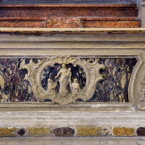 Giuseppe e Giovanni Mattiussi, Altare del Carmine, particolare, XVIII sec, chiesa parrocchiale di San Pietro Apostolo, Azzano Decimo