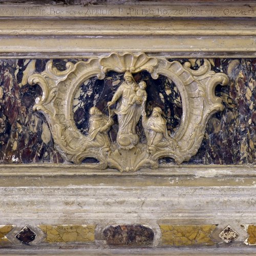 Giuseppe e Giovanni Mattiussi, Altare del Carmine, particolare, XVIII sec, chiesa parrocchiale di San Pietro Apostolo, Azzano Decimo