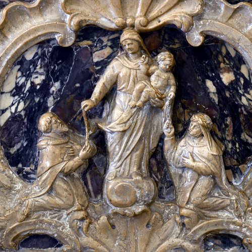 Giuseppe e Giovanni Mattiussi, Altare del Carmine, particolare, XVIII sec, chiesa parrocchiale di San Pietro Apostolo, Azzano Decimo