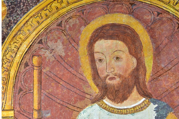 Pietro Gorizio, San Giacomo Maggiore, fine del sec. XV, particolare, Oratorio di Santa Lucia in colle, Azzano Decimo