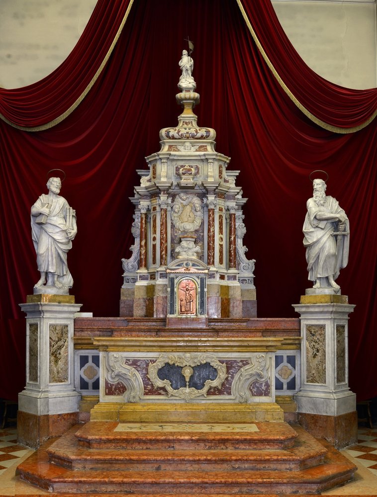 Giuseppe e Giovanni Mattiussi, Altare Maggiore,  1748-1750, chiesa parrocchiale di San Pietro Apostolo, Azzano Decimo
