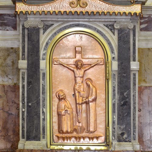 Ciborio, particolare, Altare Maggiore,  1748-1750, chiesa parrocchiale di San Pietro Apostolo, Azzano Decimo