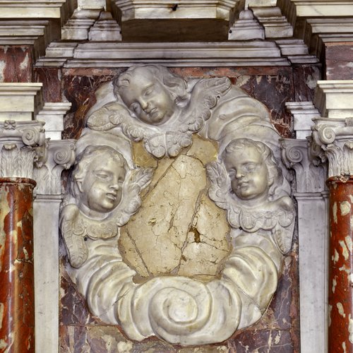 Ciborio, particolare, Altare Maggiore,  1748-1750, chiesa parrocchiale di San Pietro Apostolo, Azzano Decimo