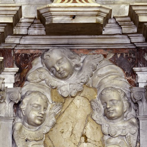 Ciborio, particolare, Altare Maggiore,  1748-1750, chiesa parrocchiale di San Pietro Apostolo, Azzano Decimo