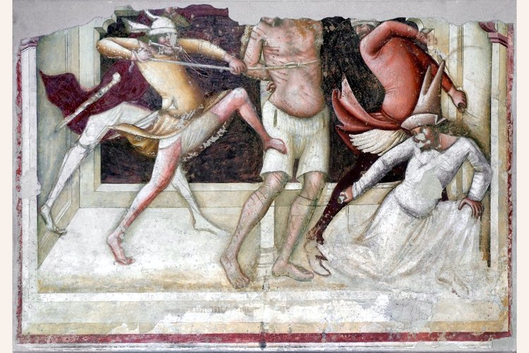 Vitale da Bologna, Flagellazione, battistero del Duomo di Udine