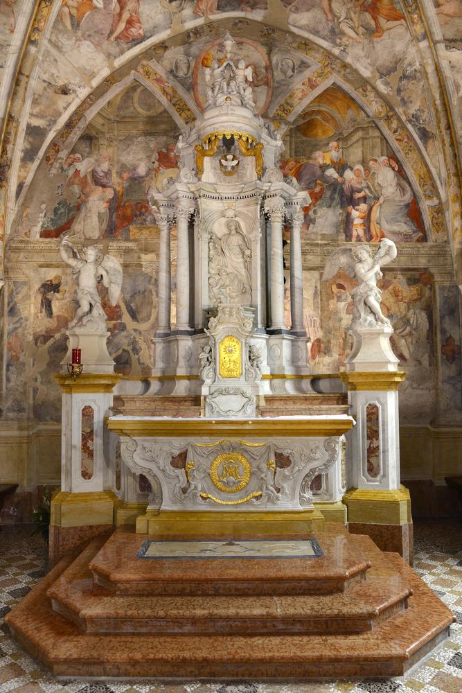 Chiesa di Santa Maria Maggiore, Sebastiano e Giacomo Peschiutta, Altare maggiore, 1755-1758 Lestans